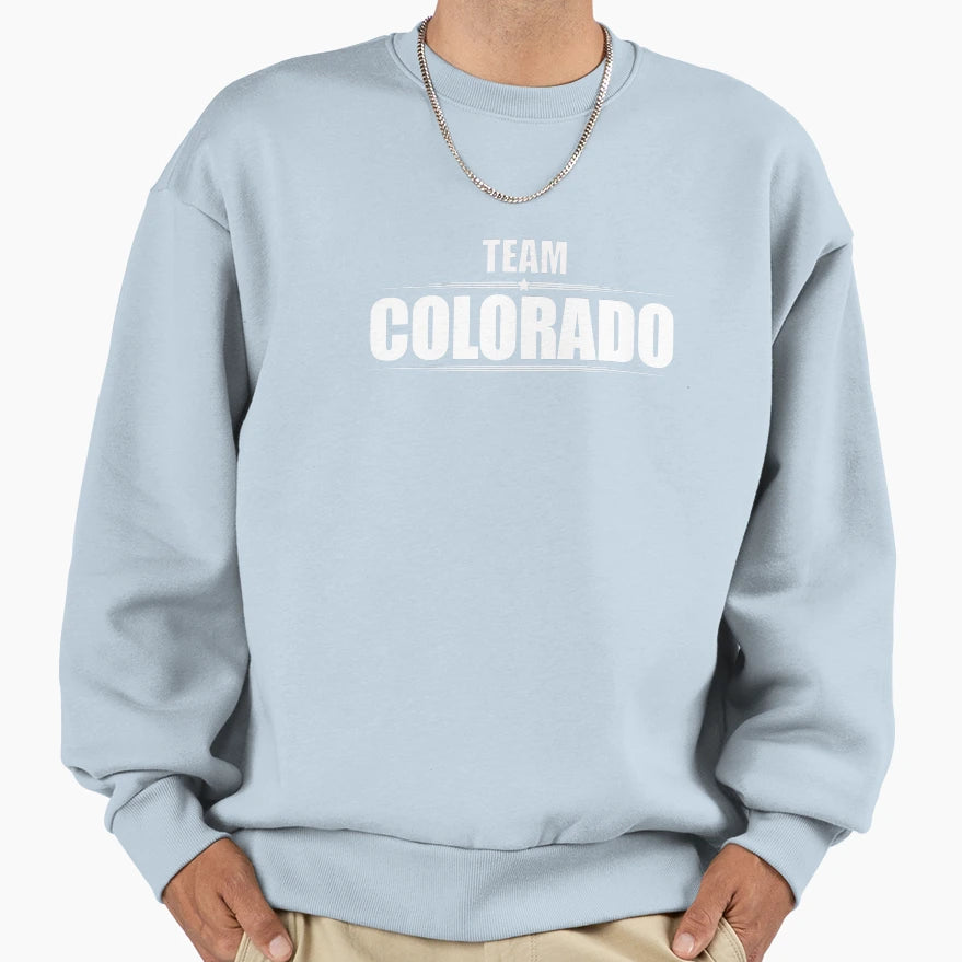Team Colorado White Sweatshirt - Minimalist Print Unisex - T-Shirt, Sweatshirt, Hoodie