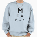 Miami Eye Test Chart Sweatshirt - Trendy Graphic for Adults - T-Shirt, Sweatshirt, Hoodie