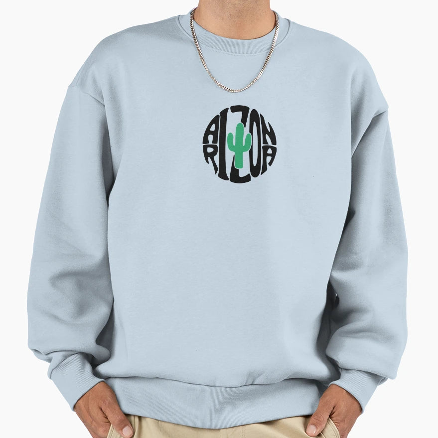 Arizona And Saguaro Sweatshirt - Minimalist Print for Adults - T-Shirt, Sweatshirt, Hoodie