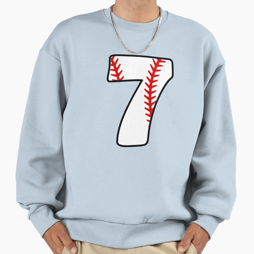 Number 7 Baseball 7 Sweatshirt - Custom Art Print Men Women - T-Shirt, Sweatshirt, Hoodie