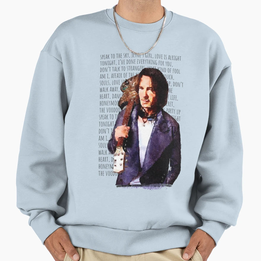 Rick Springfield Song Titles Sweatshirt - Minimalist Print Men Women - T-Shirt, Sweatshirt, Hoodie