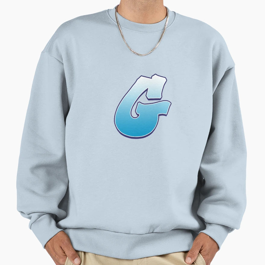 Letter G Blue Sweatshirt - Casual Everyday Wear for Adults - T-Shirt, Sweatshirt, Hoodie