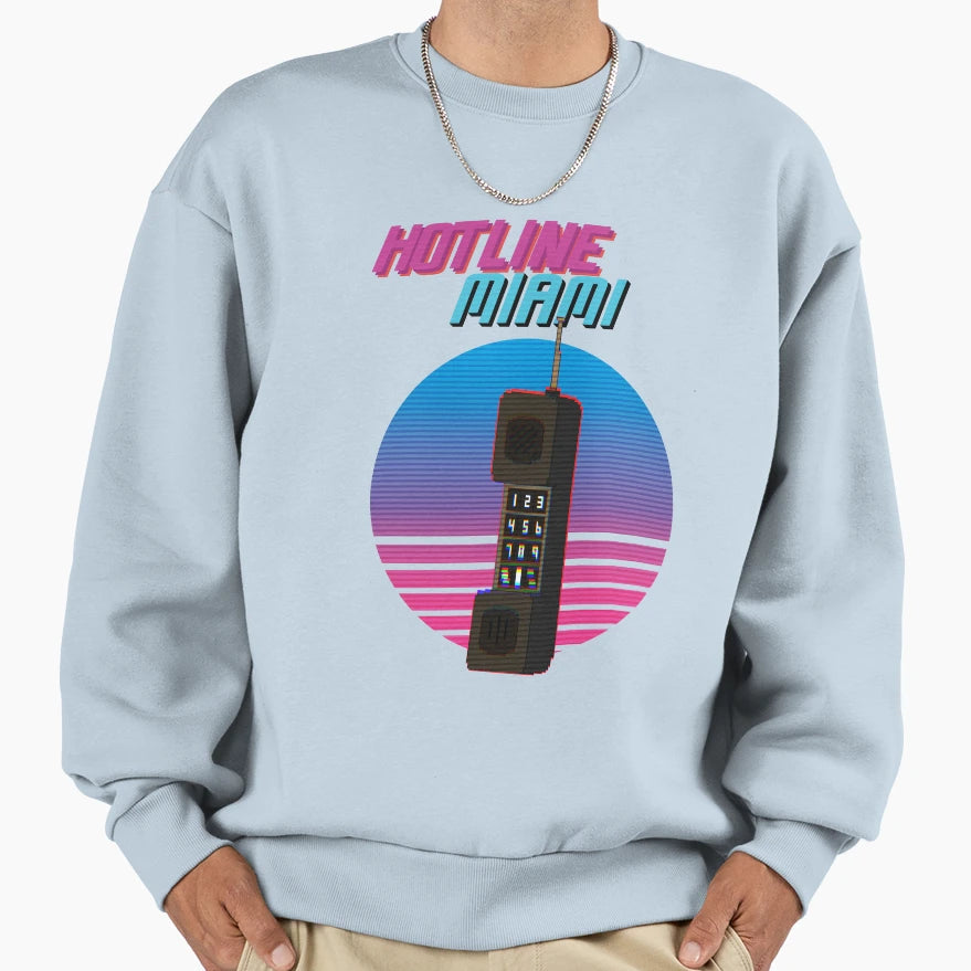 Miami Hotline Sweatshirt - Fun Novelty Design Men Women - T-Shirt, Sweatshirt, Hoodie
