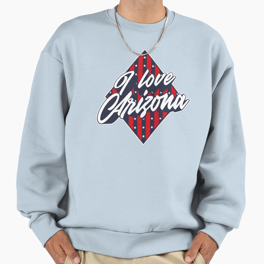American National Flag I Love Sweatshirt - Trendy Graphic Men Women - T-Shirt, Sweatshirt, Hoodie