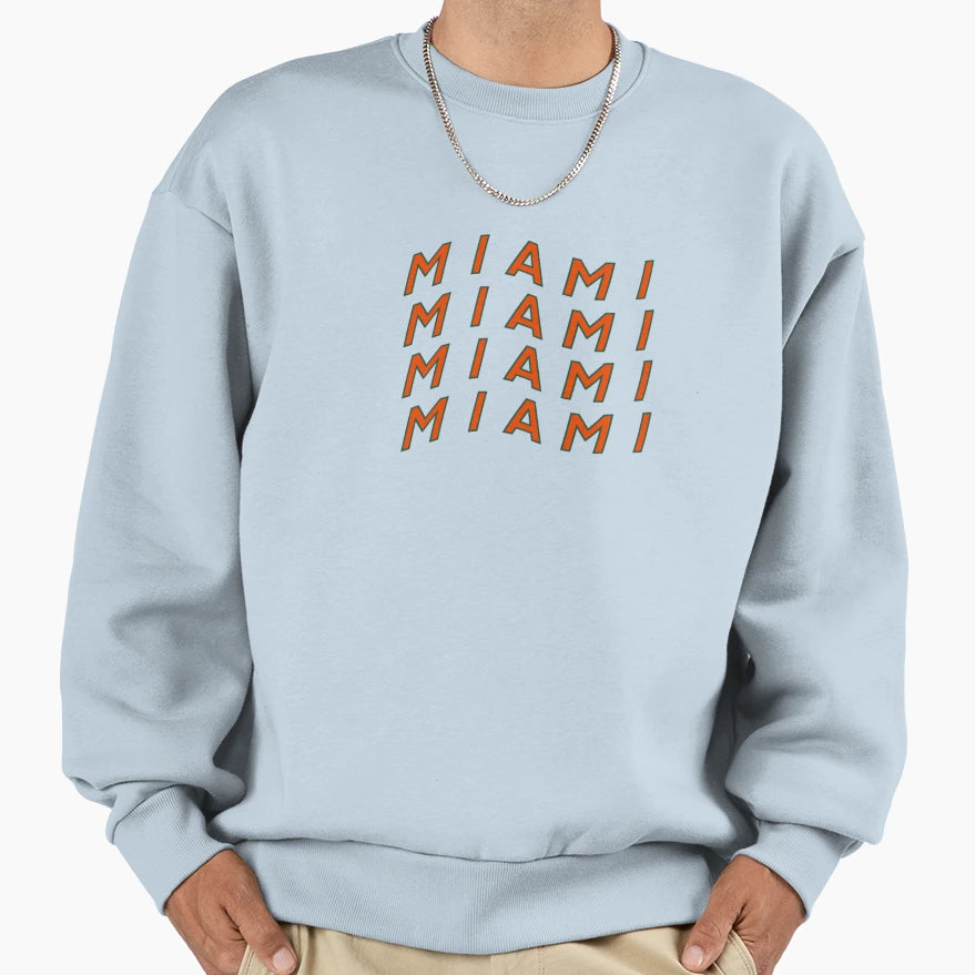 Miami Quad Sweatshirt - Fun Novelty Design for Adults - T-Shirt, Sweatshirt, Hoodie