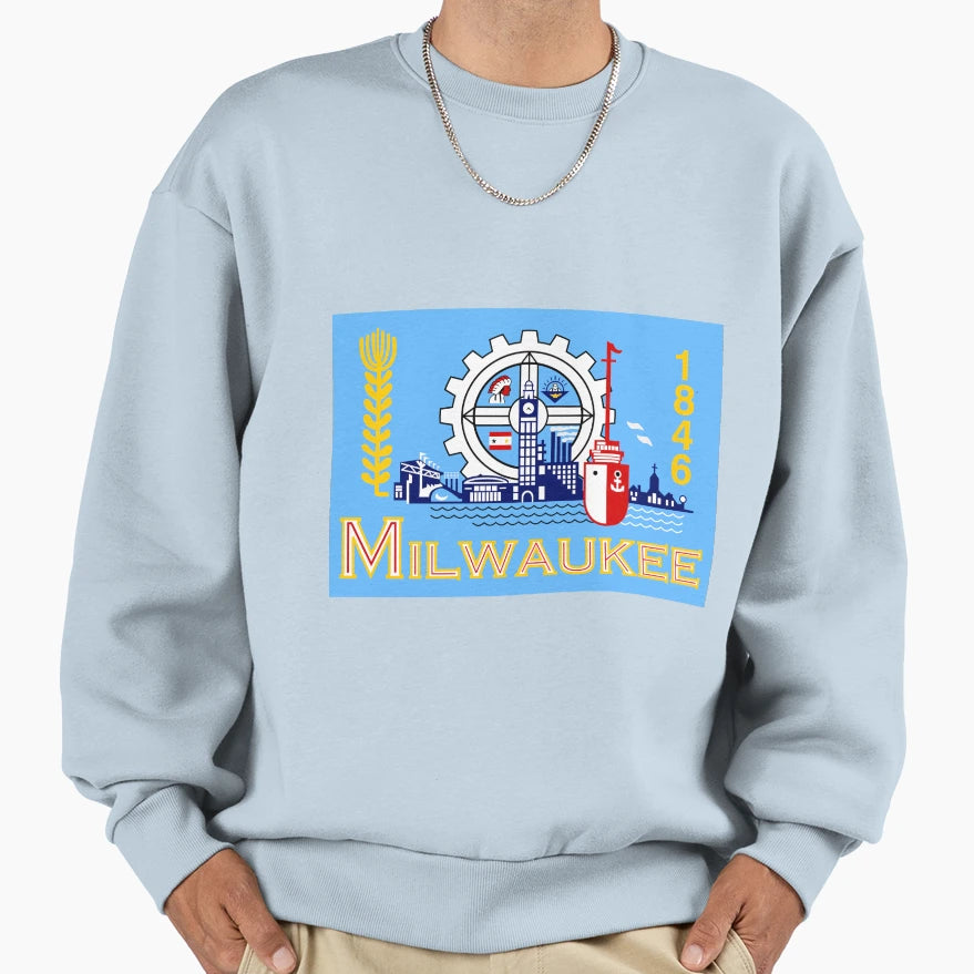 Milwaukee Flag Sweatshirt - Streetwear Style for Adults - T-Shirt, Sweatshirt, Hoodie