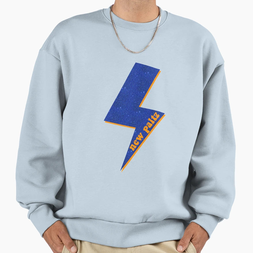 New Paltz Glitter Lightning Sweatshirt - Unique Graphic Men Women - T-Shirt, Sweatshirt, Hoodie