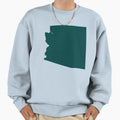 Teal Arizona Sweatshirt - Minimalist Print for Adults - T-Shirt, Sweatshirt, Hoodie