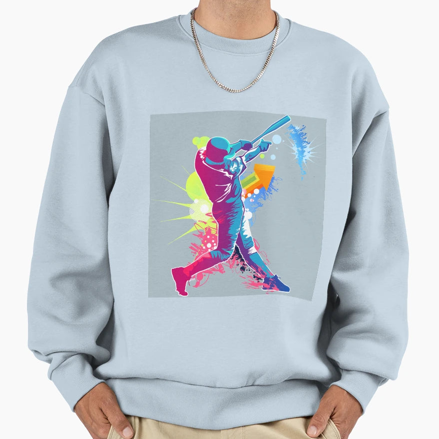 Baseball Sweatshirt - Custom Art Print Men Women - T-Shirt, Sweatshirt, Hoodie