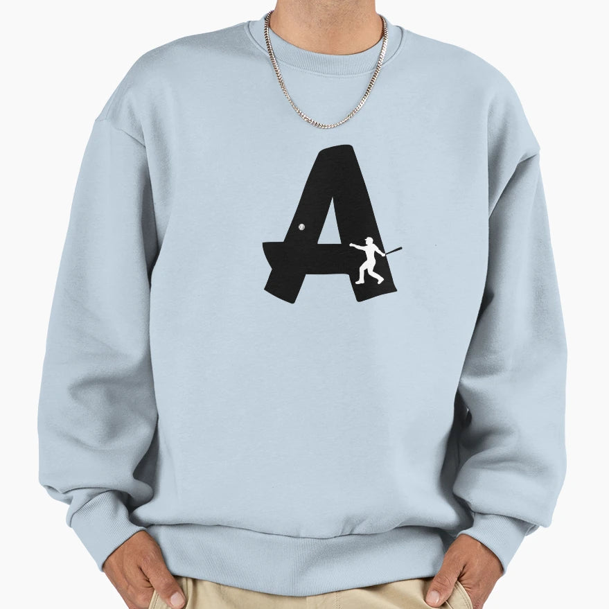 Personalized Baseball Initial Sweatshirt - Fun Novelty Design Unisex - T-Shirt, Sweatshirt, Hoodie