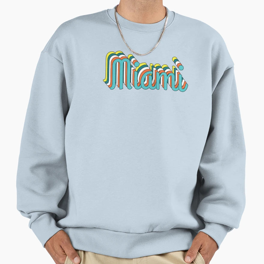 Miami Florida Sweatshirt - Minimalist Print Unisex - T-Shirt, Sweatshirt, Hoodie