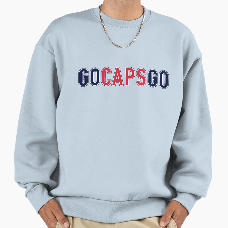 Go Caps Go Sweatshirt - Minimalist Print Men Women - T-Shirt, Sweatshirt, Hoodie