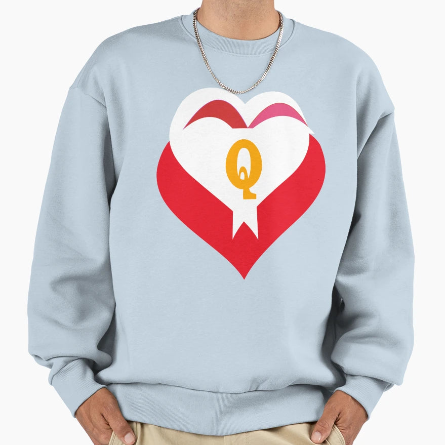 Letter Q Sweatshirt - Aesthetic Graphic Men Women - T-Shirt, Sweatshirt, Hoodie