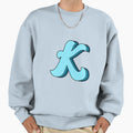 Blue K Sweatshirt - Minimalist Print for Adults - T-Shirt, Sweatshirt, Hoodie