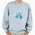 Letter K Blue Sweatshirt - Unique Graphic Unisex - T-Shirt, Sweatshirt, Hoodie