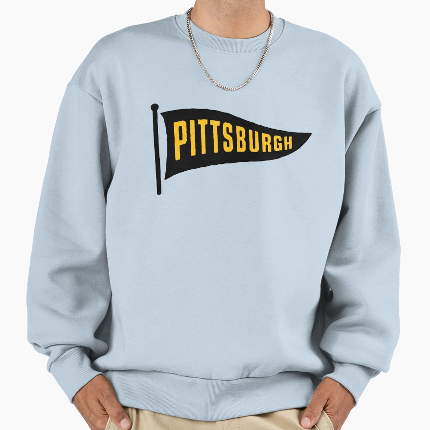 Pittsburgh Pennant Sweatshirt - Custom Art Print Unisex - T-Shirt, Sweatshirt, Hoodie
