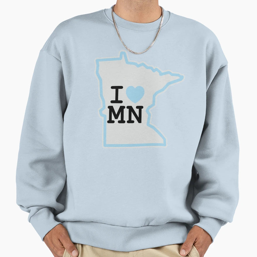 I Love Minnesota United Fc Sweatshirt - Custom Art Print Men Women - T-Shirt, Sweatshirt, Hoodie