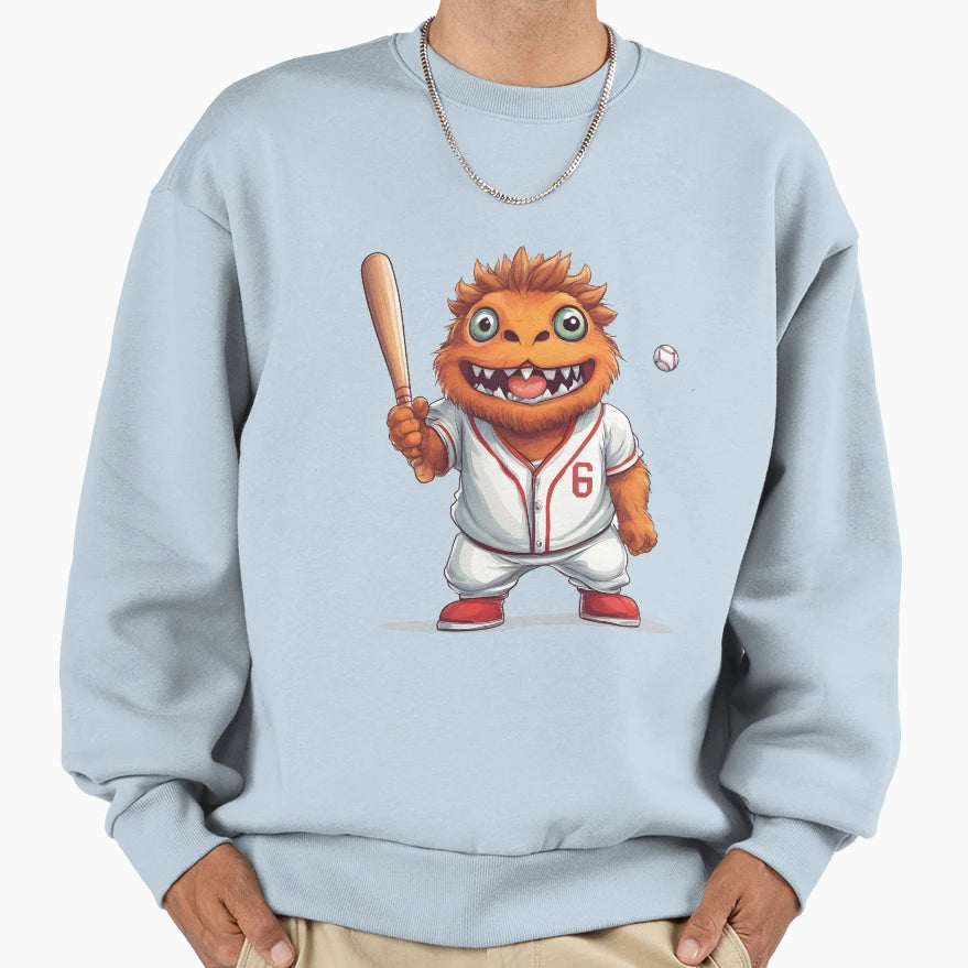 Crazy Baseball Monster Xvii Sweatshirt - Novelty Apparel Unisex - T-Shirt, Sweatshirt, Hoodie