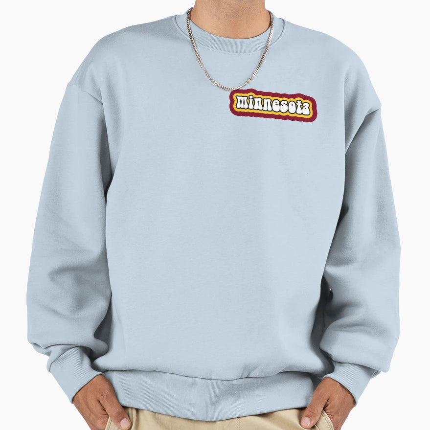 Minnesota Sweatshirt - Minimalist Print for Adults - T-Shirt, Sweatshirt, Hoodie