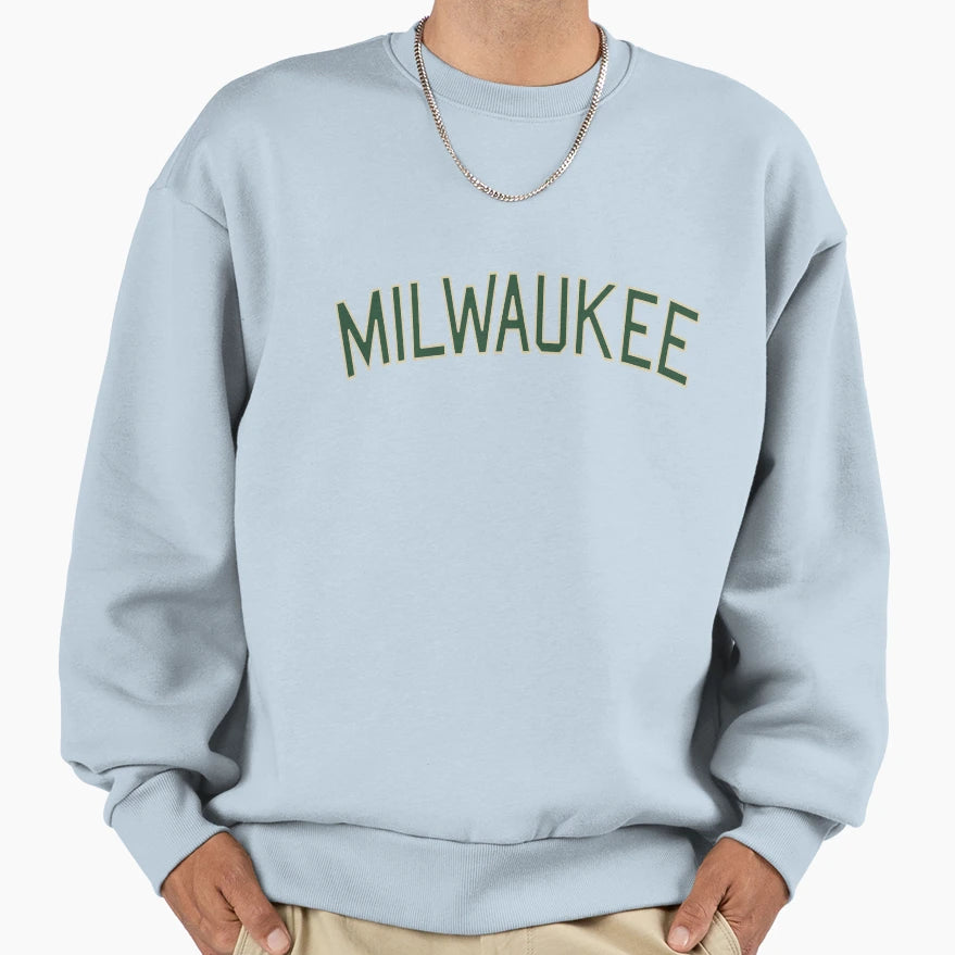 Milwaukee Sports College Font Sweatshirt - Streetwear Style Men Women - T-Shirt, Sweatshirt, Hoodie