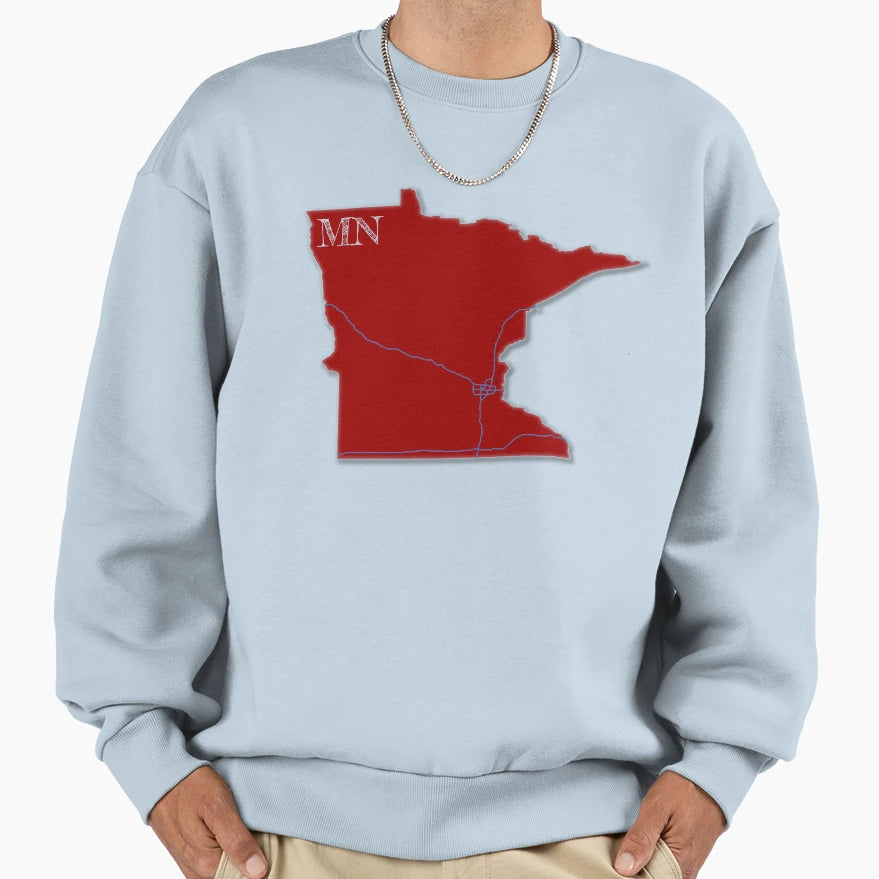 Minnesota Interstates Sweatshirt - Custom Art Print for Adults - T-Shirt, Sweatshirt, Hoodie
