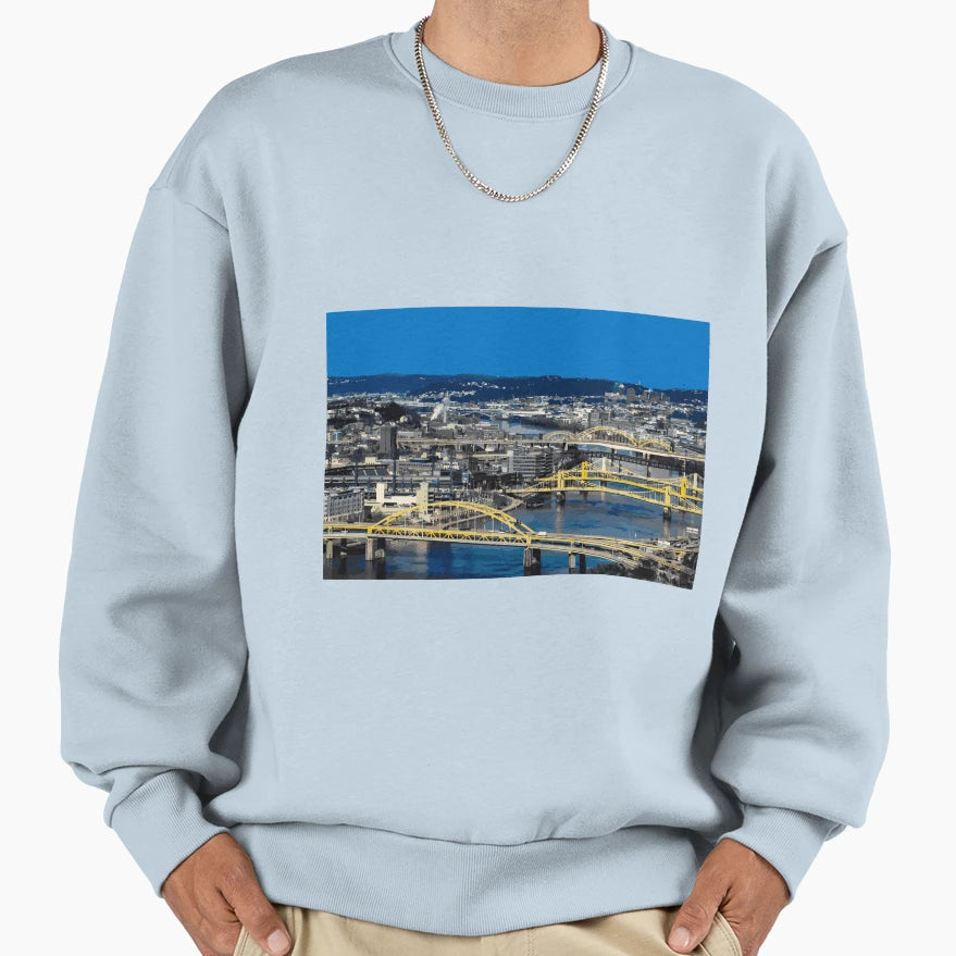 Pittsburgh Skyline Sweatshirt - Minimalist Print Unisex - T-Shirt, Sweatshirt, Hoodie