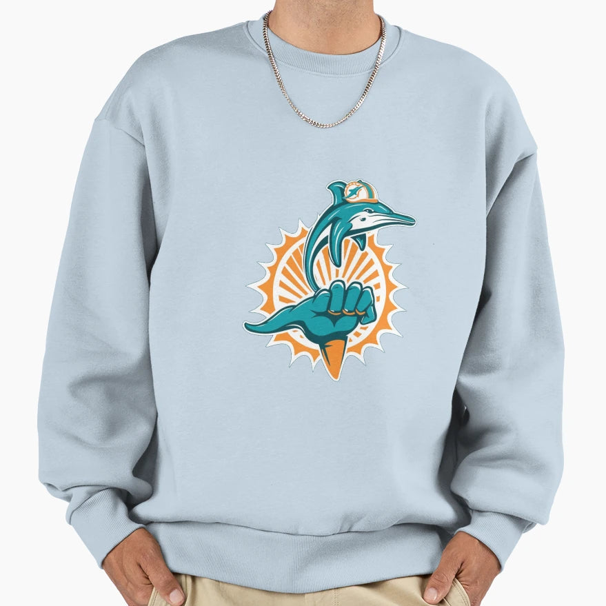 Back Miami Dolphins Sweatshirt - Fun Novelty Design Men Women - T-Shirt, Sweatshirt, Hoodie