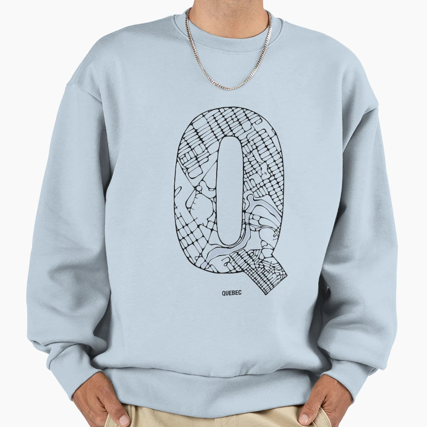 Maphabet Q Quebec Sweatshirt - Trendy Graphic Unisex - T-Shirt, Sweatshirt, Hoodie