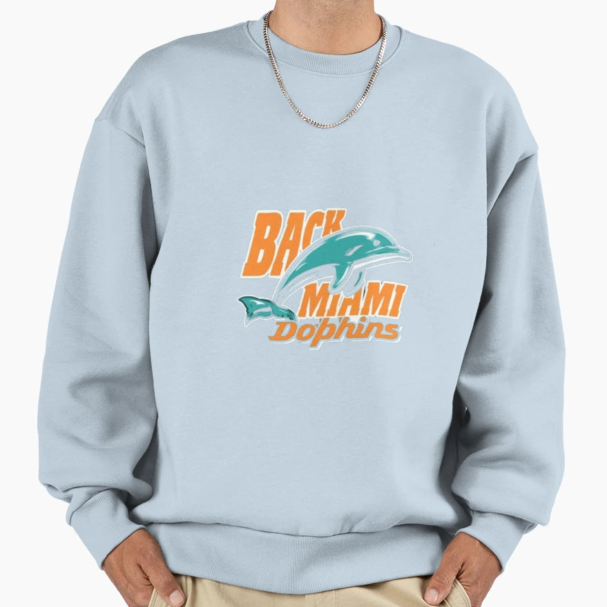 Back Miami Dolphins Sweatshirt - Graphic Print Unisex - T-Shirt, Sweatshirt, Hoodie