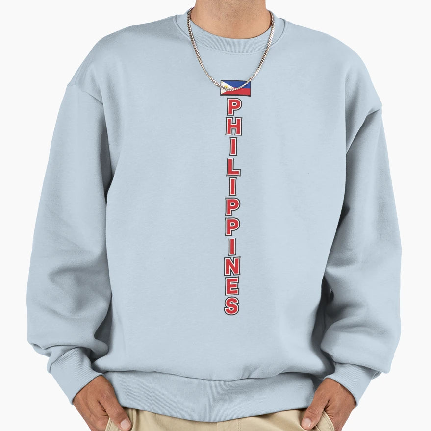 Philippines Vertical Sweatshirt - Trendy Graphic Men Women - T-Shirt, Sweatshirt, Hoodie