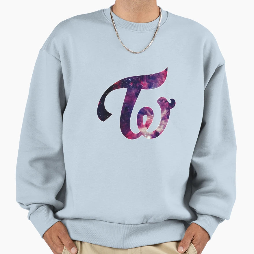 Twice Logo Red Galaxy Sweatshirt - Graphic Print Men Women - T-Shirt, Sweatshirt, Hoodie