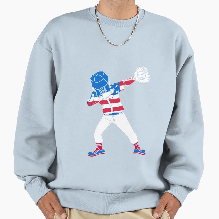 Baseball Dabbing Sweatshirt - Streetwear Style Men Women - T-Shirt, Sweatshirt, Hoodie