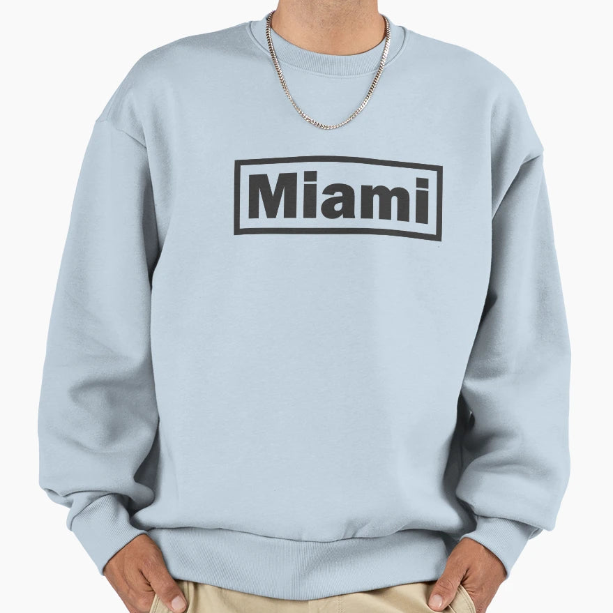 Lettering Miami Sweatshirt - Fun Novelty Design for Adults - T-Shirt, Sweatshirt, Hoodie