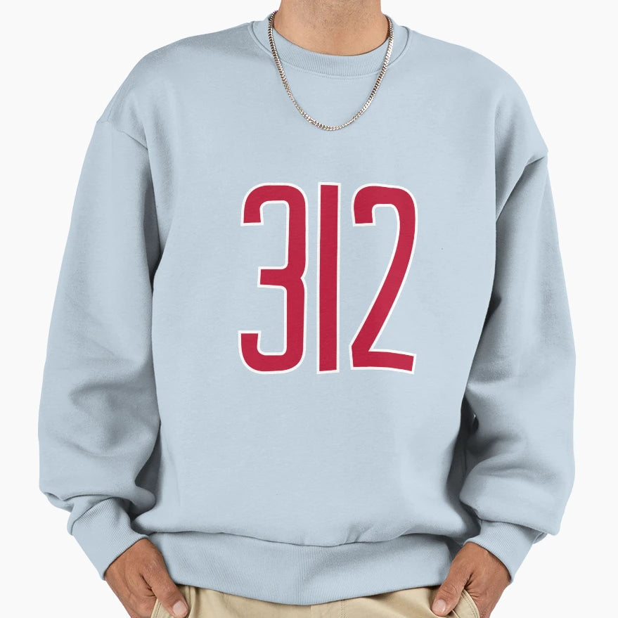 312 Area Code Gift Chicago Pride Sweatshirt - Custom Art Print Unisex - T-Shirt, Sweatshirt, Hoodie