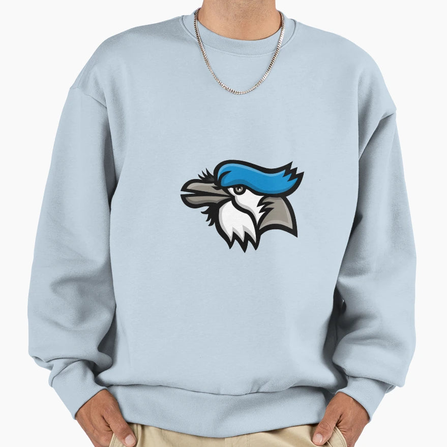 Blue Jay Head Mascot Sweatshirt - Aesthetic Graphic for Adults - T-Shirt, Sweatshirt, Hoodie