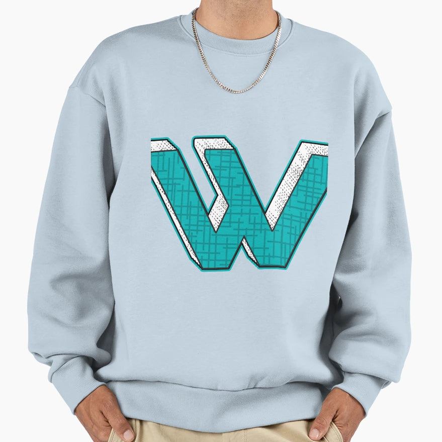 Alphabets Blue Ywzmls 20 Sweatshirt - Aesthetic Graphic Unisex - T-Shirt, Sweatshirt, Hoodie