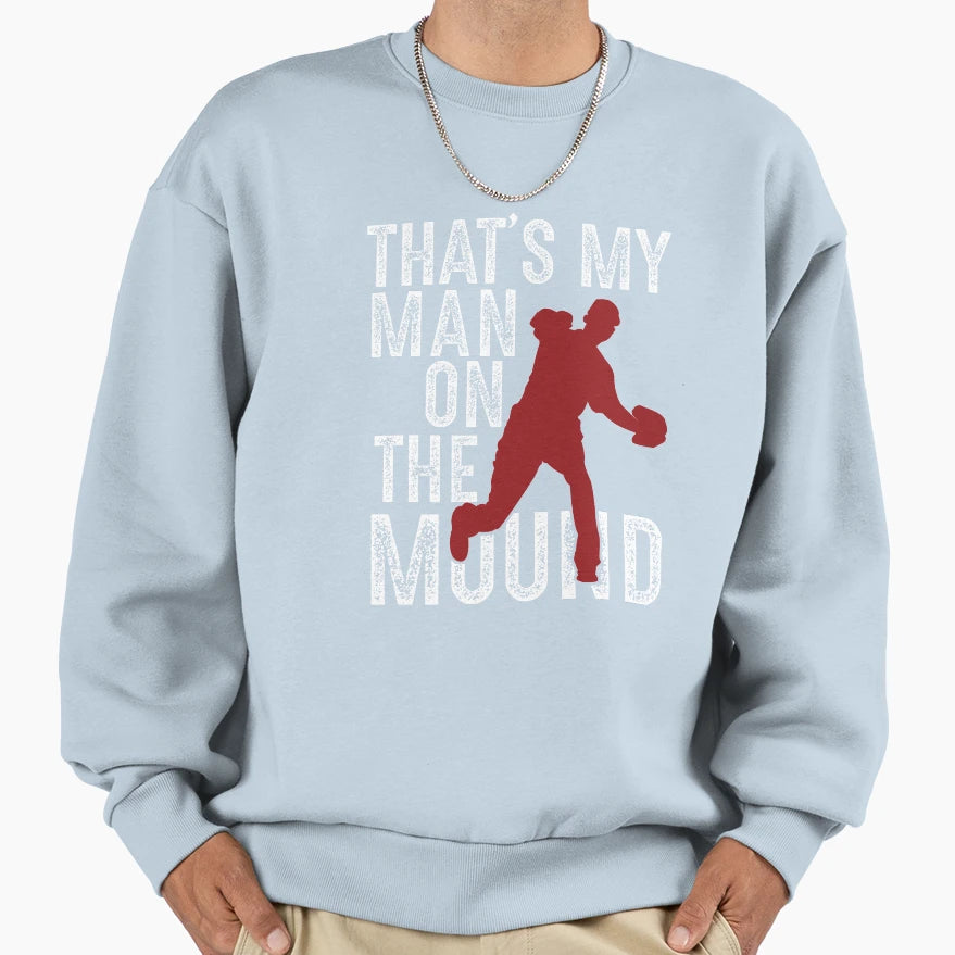 Thats My Mound Pitcher Mom Baseball T-Shirt - Unique Graphic for Adults - T-Shirt, Sweatshirt, Hoodie