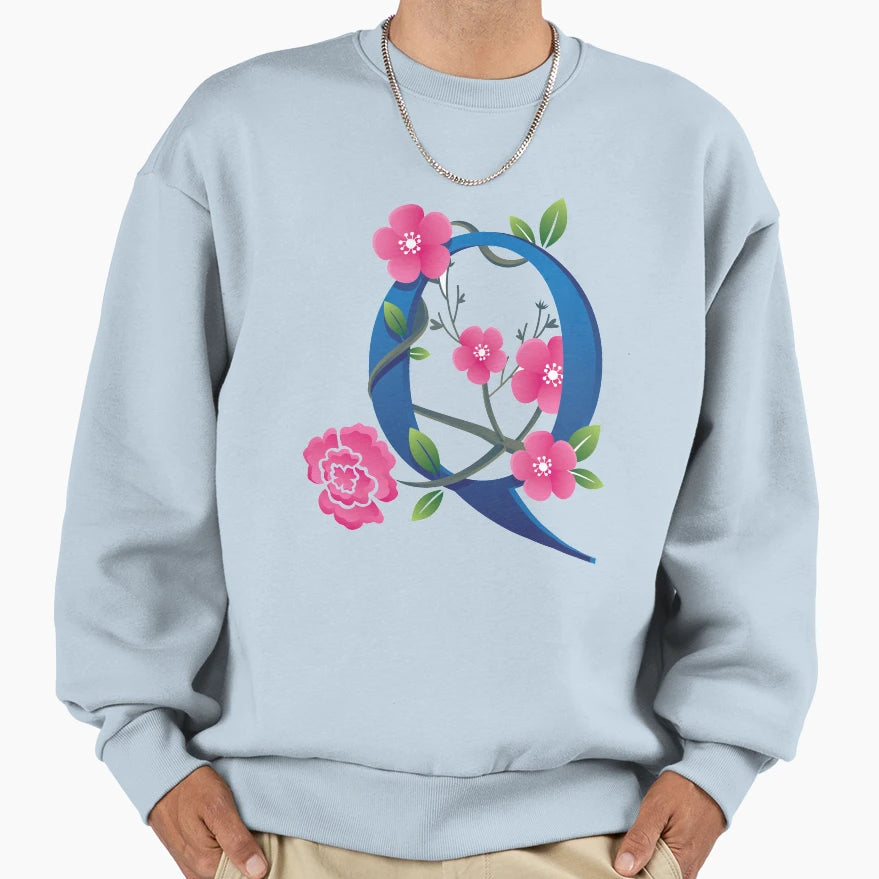 Lettter Q Sweatshirt - Graphic Print Unisex - T-Shirt, Sweatshirt, Hoodie