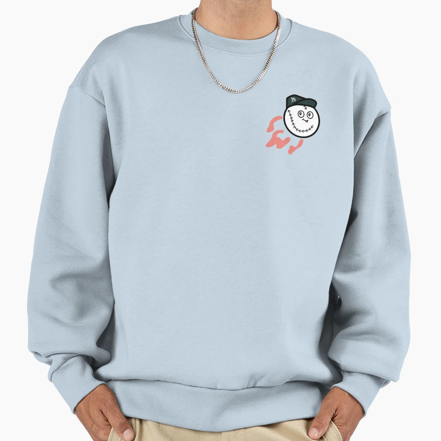 Flame Baseball Sweatshirt - Graphic Print Men Women - T-Shirt, Sweatshirt, Hoodie