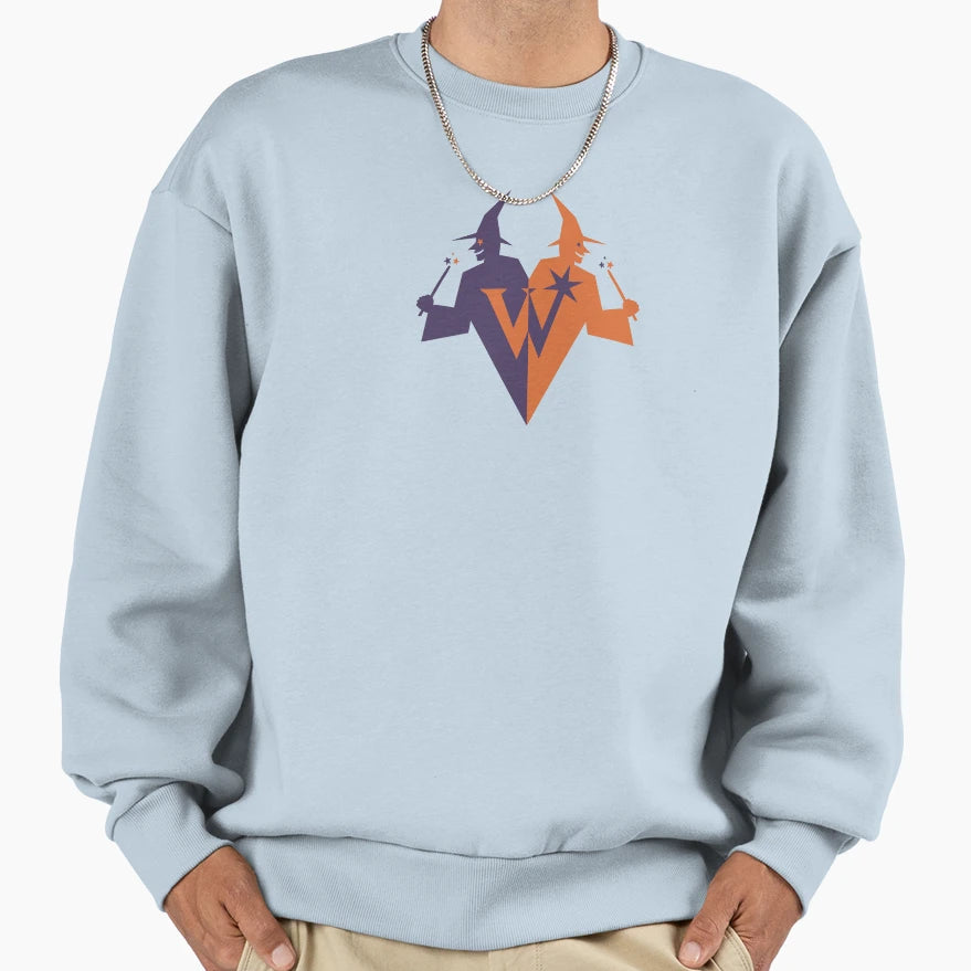Orange And Purple Wizards Sweatshirt - Graphic Print Unisex - T-Shirt, Sweatshirt, Hoodie
