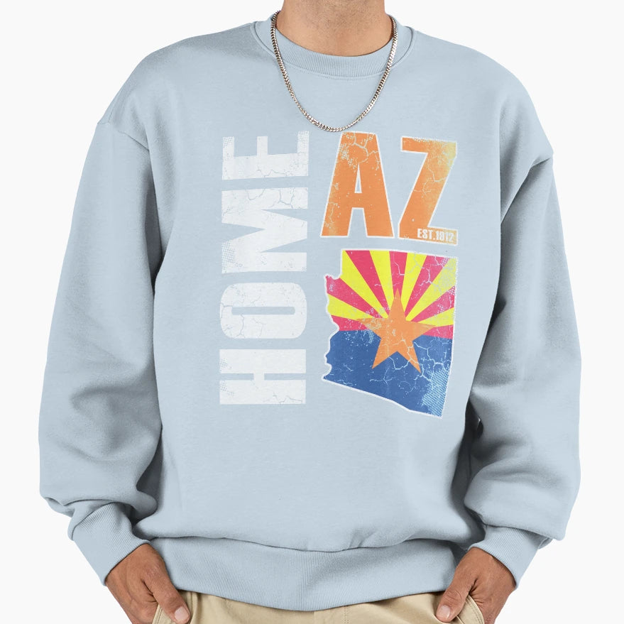 Home Arizona State Flag Sweatshirt - Custom Art Print for Adults - T-Shirt, Sweatshirt, Hoodie