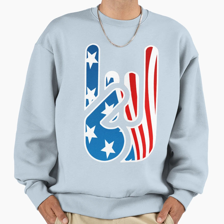 Rockin Usa Sweatshirt - Fun Novelty Design Men Women - T-Shirt, Sweatshirt, Hoodie