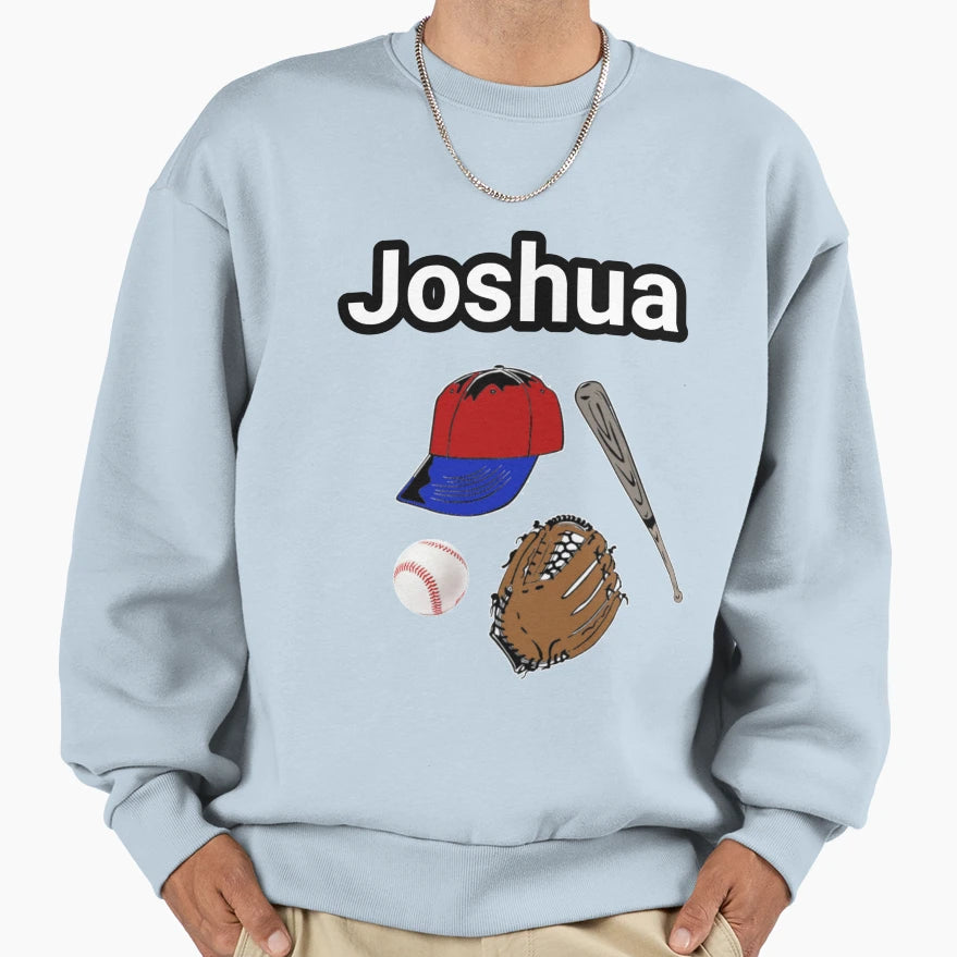 Joshua Loves Baseball Sweatshirt - Fun Novelty Design Unisex - T-Shirt, Sweatshirt, Hoodie