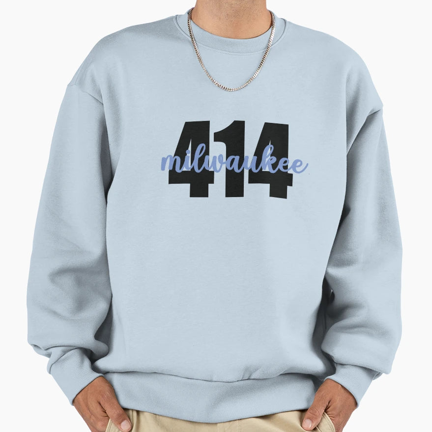 Milwaukee 414 Sweatshirt - Unique Graphic for Adults - T-Shirt, Sweatshirt, Hoodie