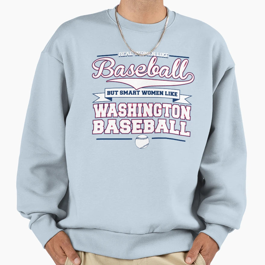Smart Love Washington Baseball Sweatshirt - Graphic Print for Adults - T-Shirt, Sweatshirt, Hoodie