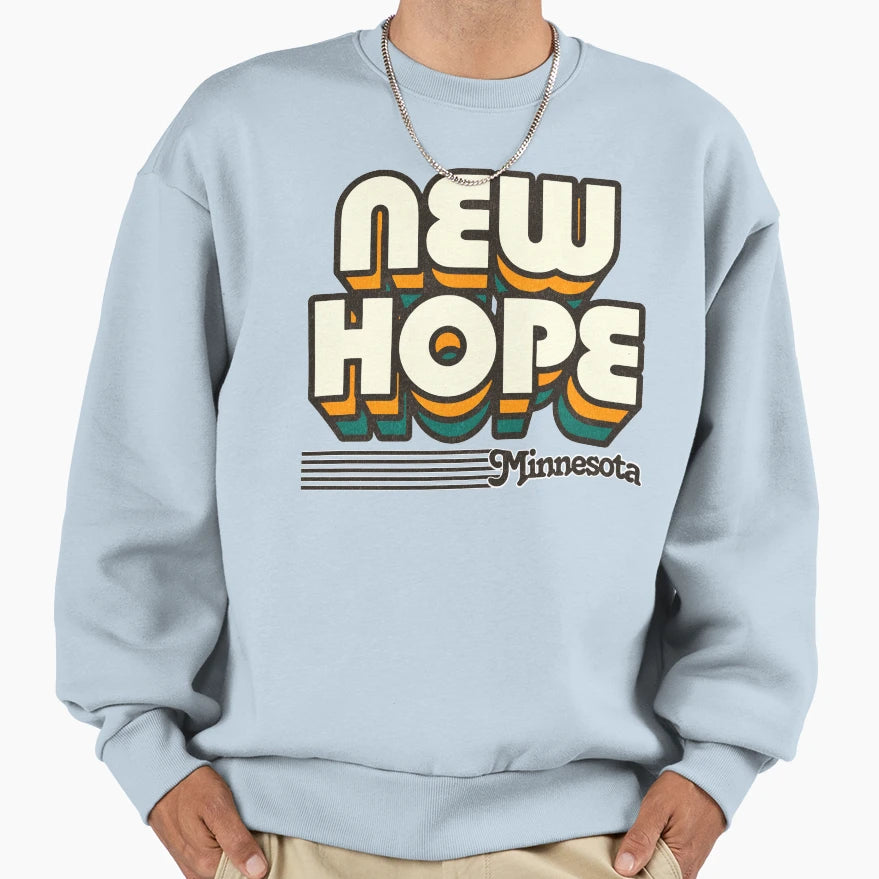 New Hope Minnesota Stripes Sweatshirt - Unique Graphic Men Women - T-Shirt, Sweatshirt, Hoodie