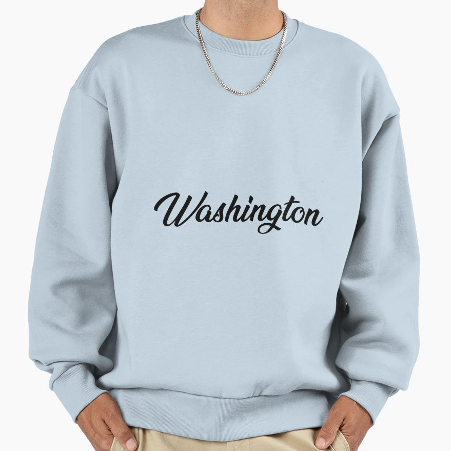 Washington Calligraphy Sweatshirt - Graphic Print for Adults - T-Shirt, Sweatshirt, Hoodie