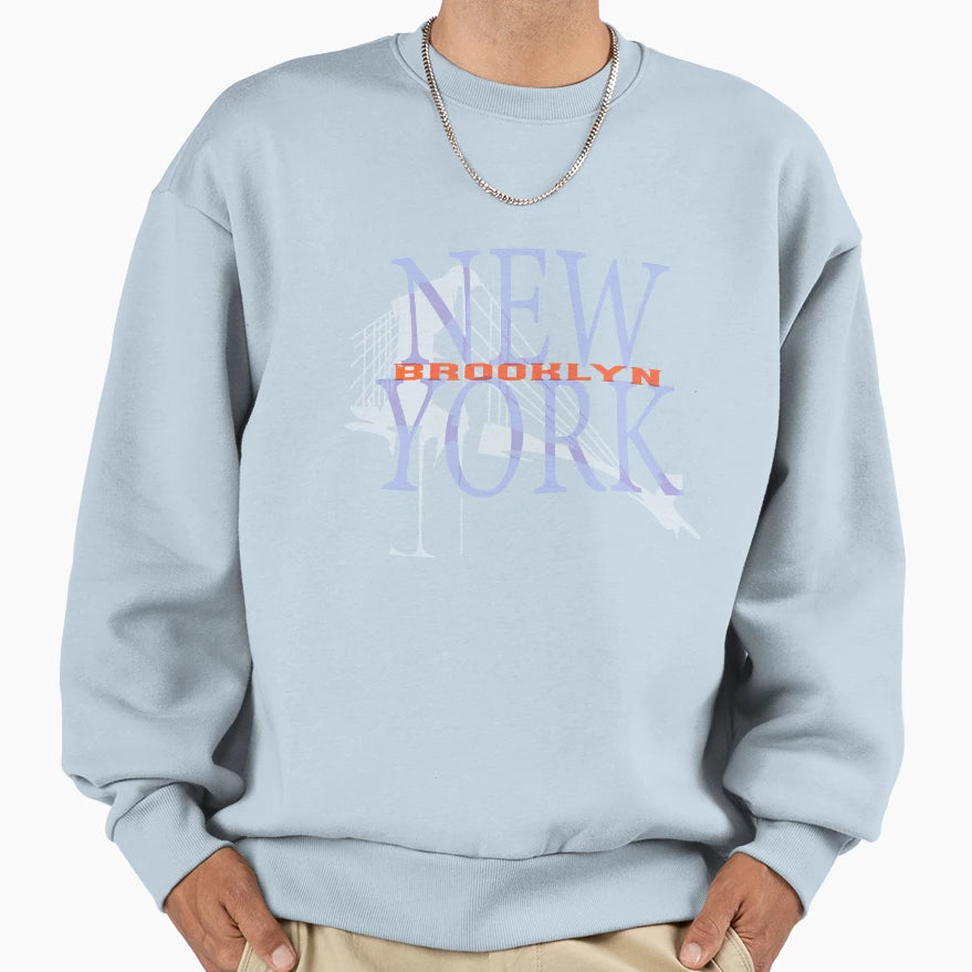 Brooklyn Bridge Sweatshirt - Minimalist Print Men Women - T-Shirt, Sweatshirt, Hoodie