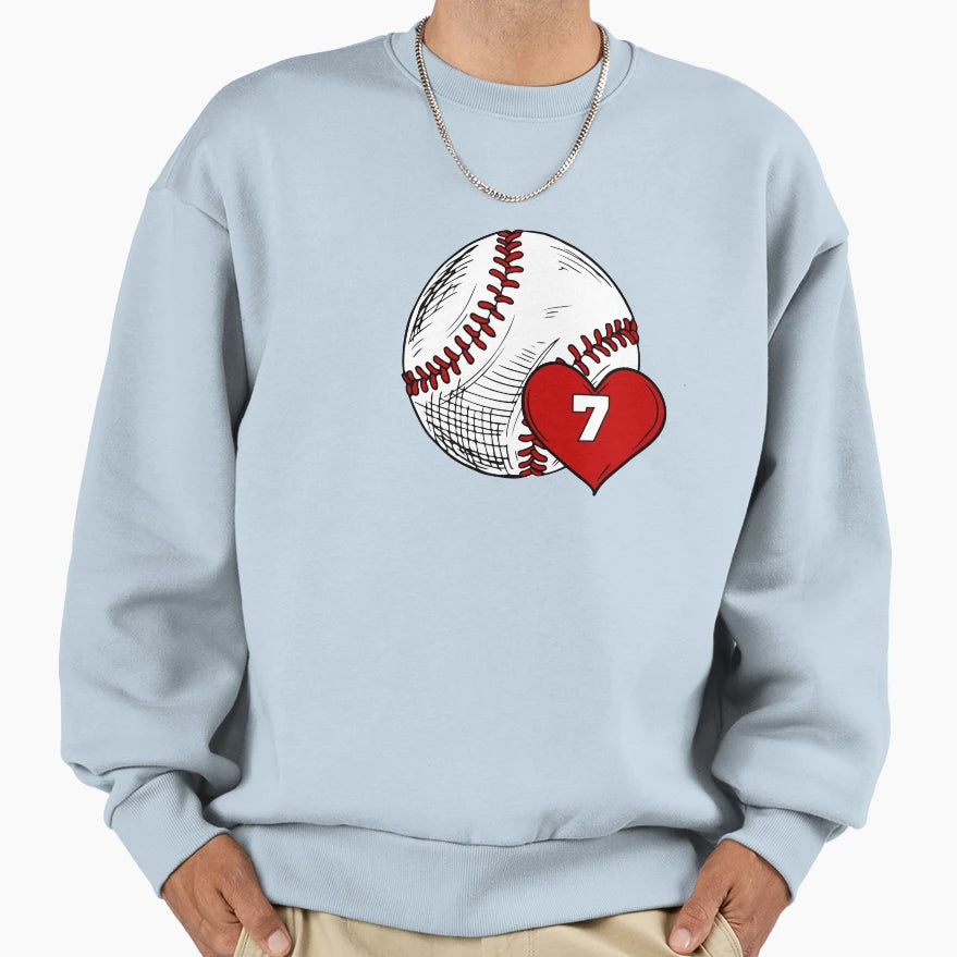 Funny Baseball Mom Numbers Sweatshirt - Custom Art Print for Adults - T-Shirt, Sweatshirt, Hoodie