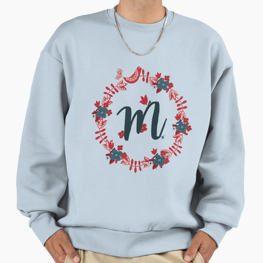 Scandinavian Monogram M Sweatshirt - Streetwear Style Unisex - T-Shirt, Sweatshirt, Hoodie
